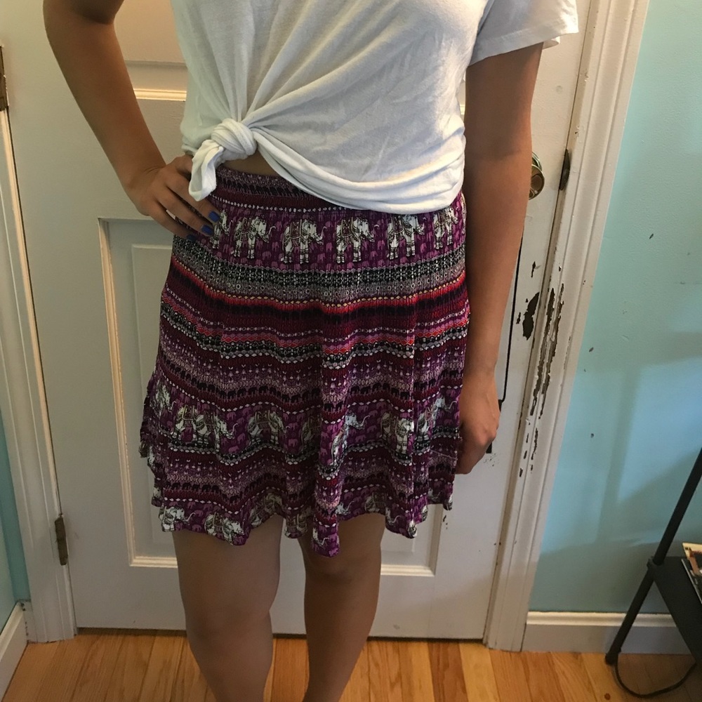 Flowy hippie elephant skirt